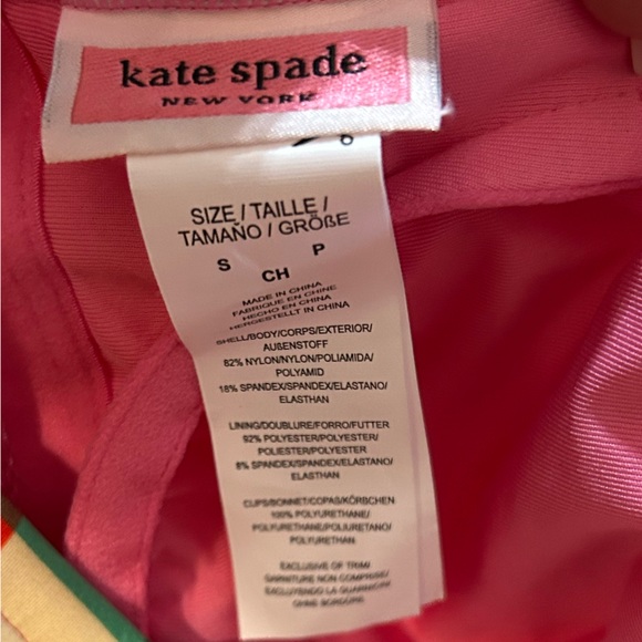 KATE SPADE NEW YORK Garden Plaid Classic Bandeau One-piece swimsuit swimwear - Picture 3 of 3